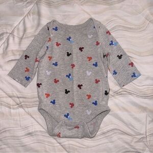 Disney Mickey Mouse Multicolor Gray Bodysuit